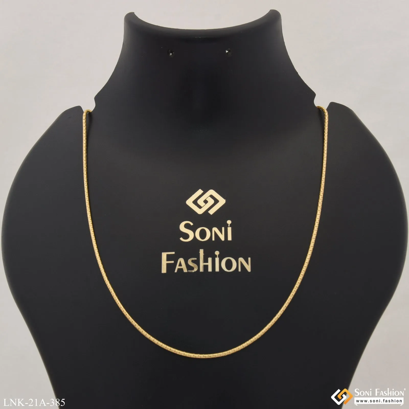 1 Gram Gold Plated Beautiful Design Chic Design Chain for Ladies - Style A385