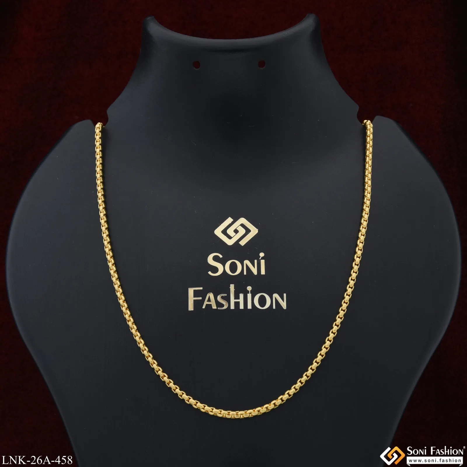 1 Gram Gold Plated Chic Design Charming Design Chain for Ladies - Style A458