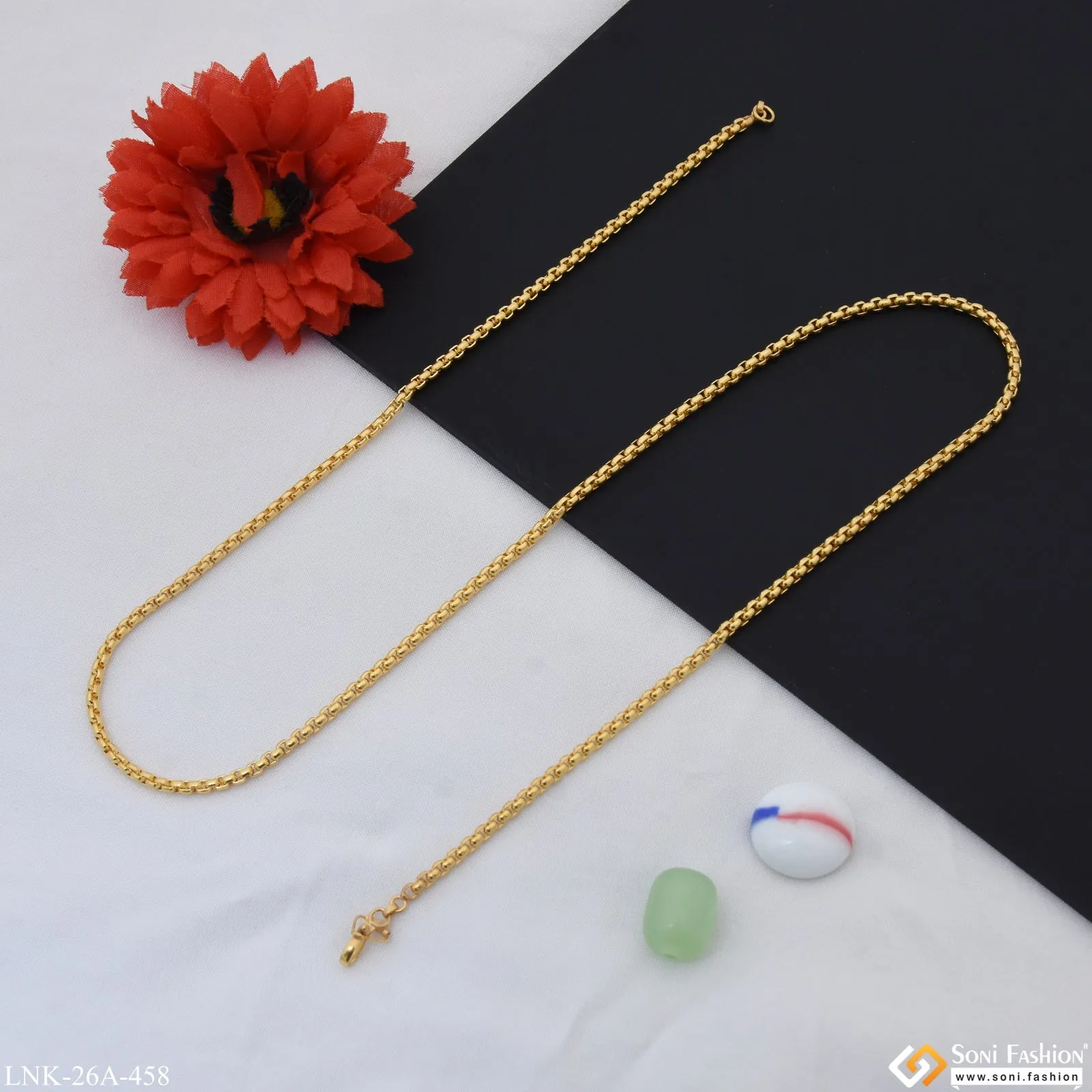 1 Gram Gold Plated Chic Design Charming Design Chain for Ladies - Style A458