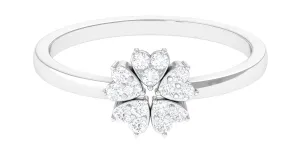 1/2 CT Gold and Diamond Floral Promise Ring