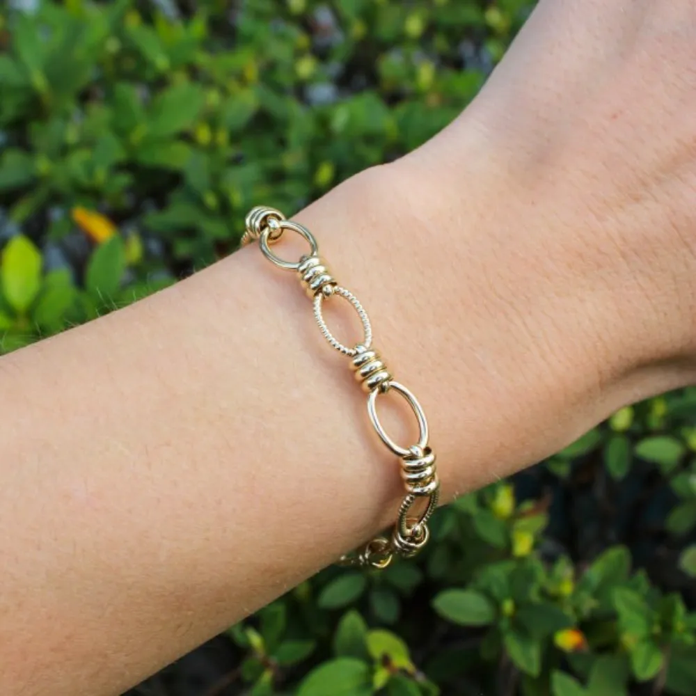 14k Gold Fancy Link Bracelet