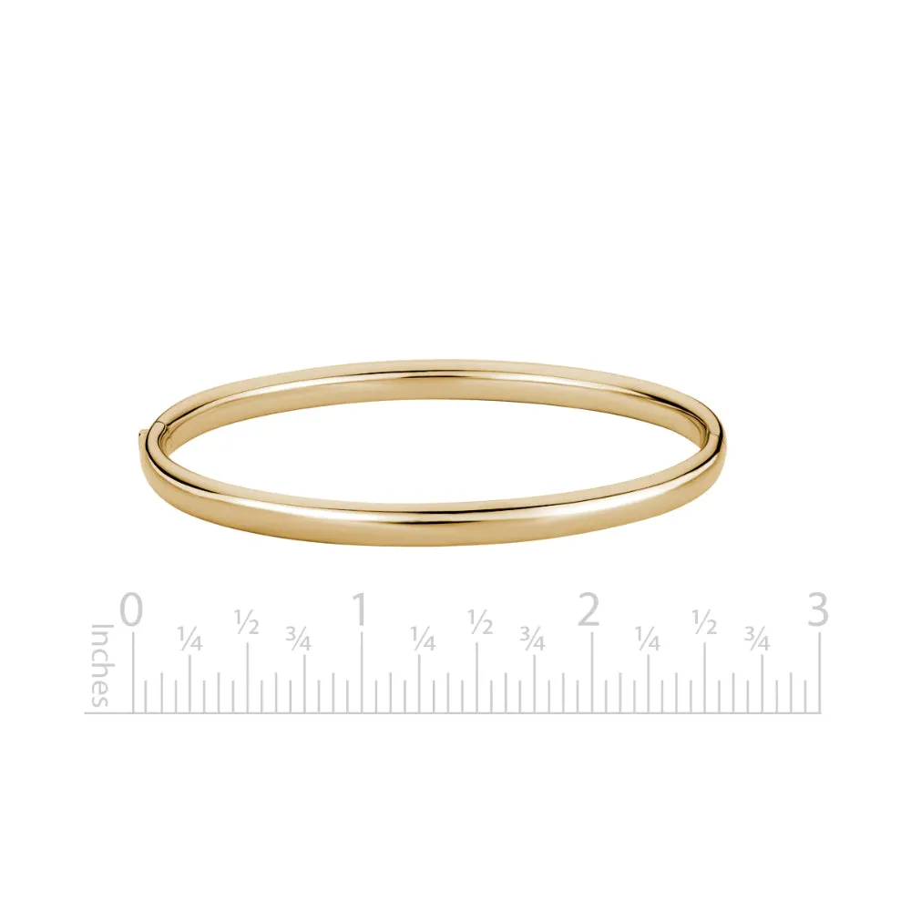 14k Gold Polished Bangle Bracelet