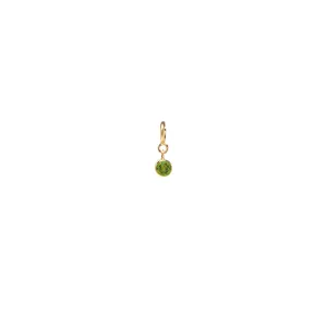 14k peridot charm pendant with spring ring