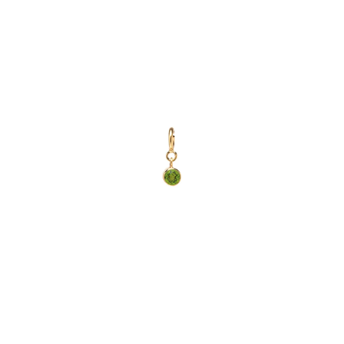 14k Single Peridot Charm | August Birthstone