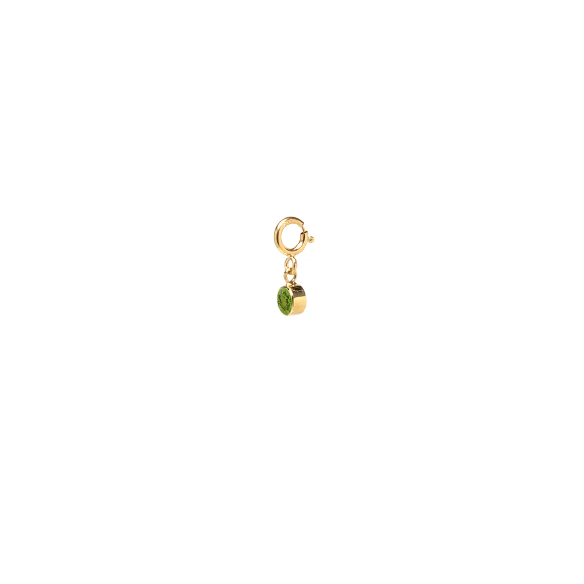 14k Single Peridot Charm | August Birthstone