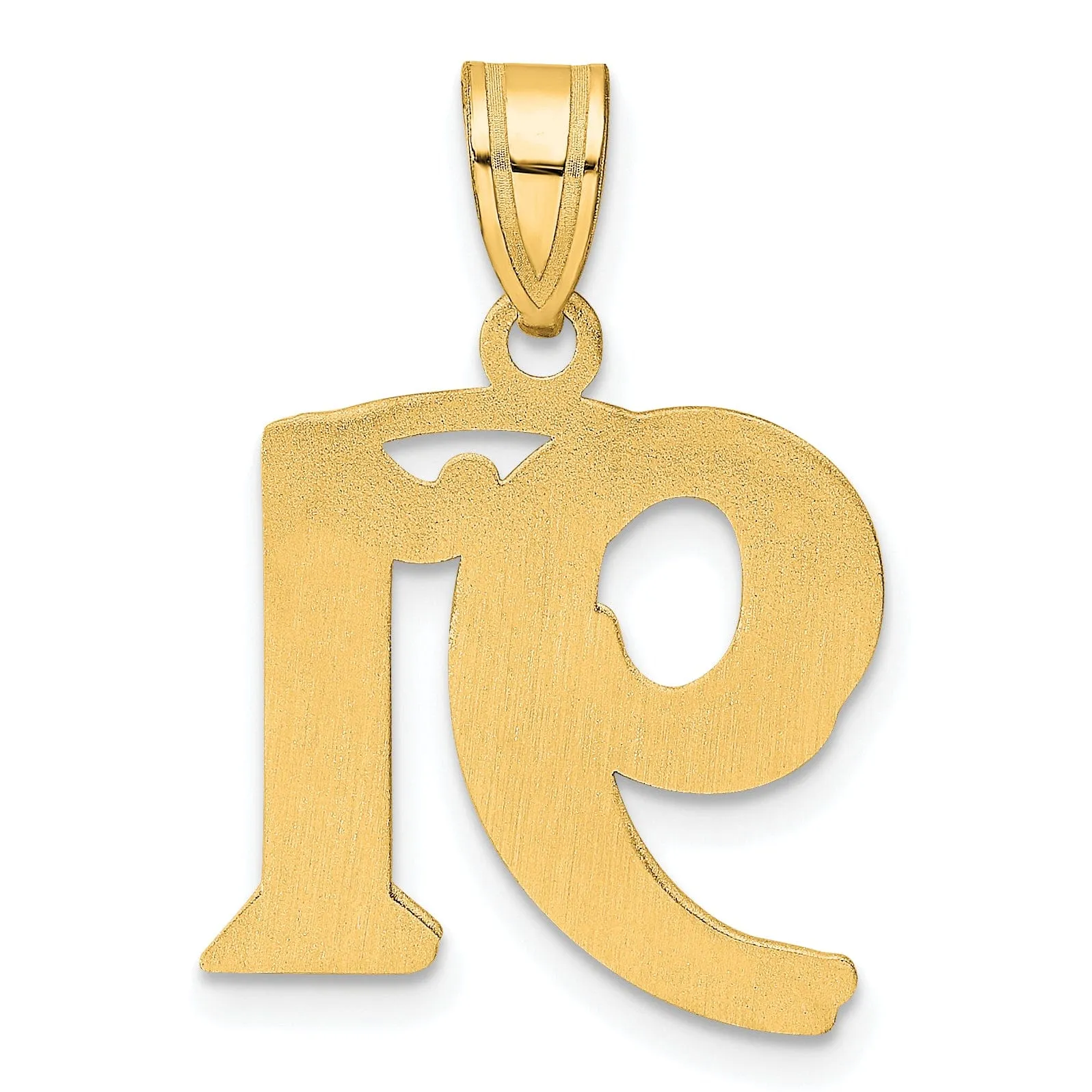 14k Yellow Gold Polished Etched Finish Number 91 Charm Pendant