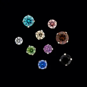 16G/18G Prong Set Round Premium Zirconia (Internal)