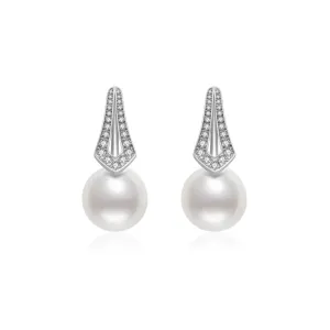 18K Solid Gold Edison Pearl Earrings KE00097