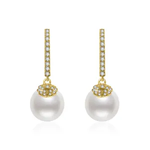 18K Solid Gold Edison Pearl Earrings KE00139