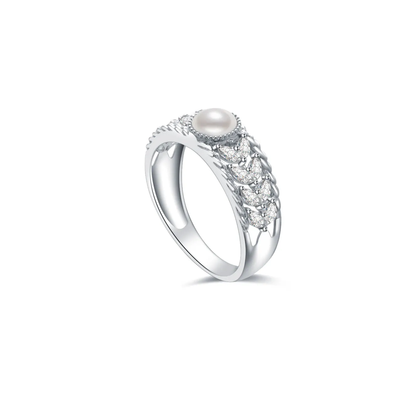 18K South Sea White Pearl Ring KR00064