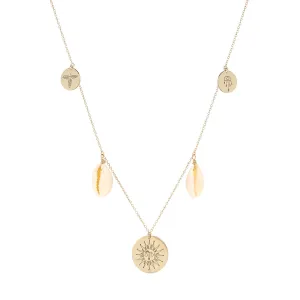 20x20 | Zoe Chicco | Justina Blakeney | Three Disc & Cowrie Necklace