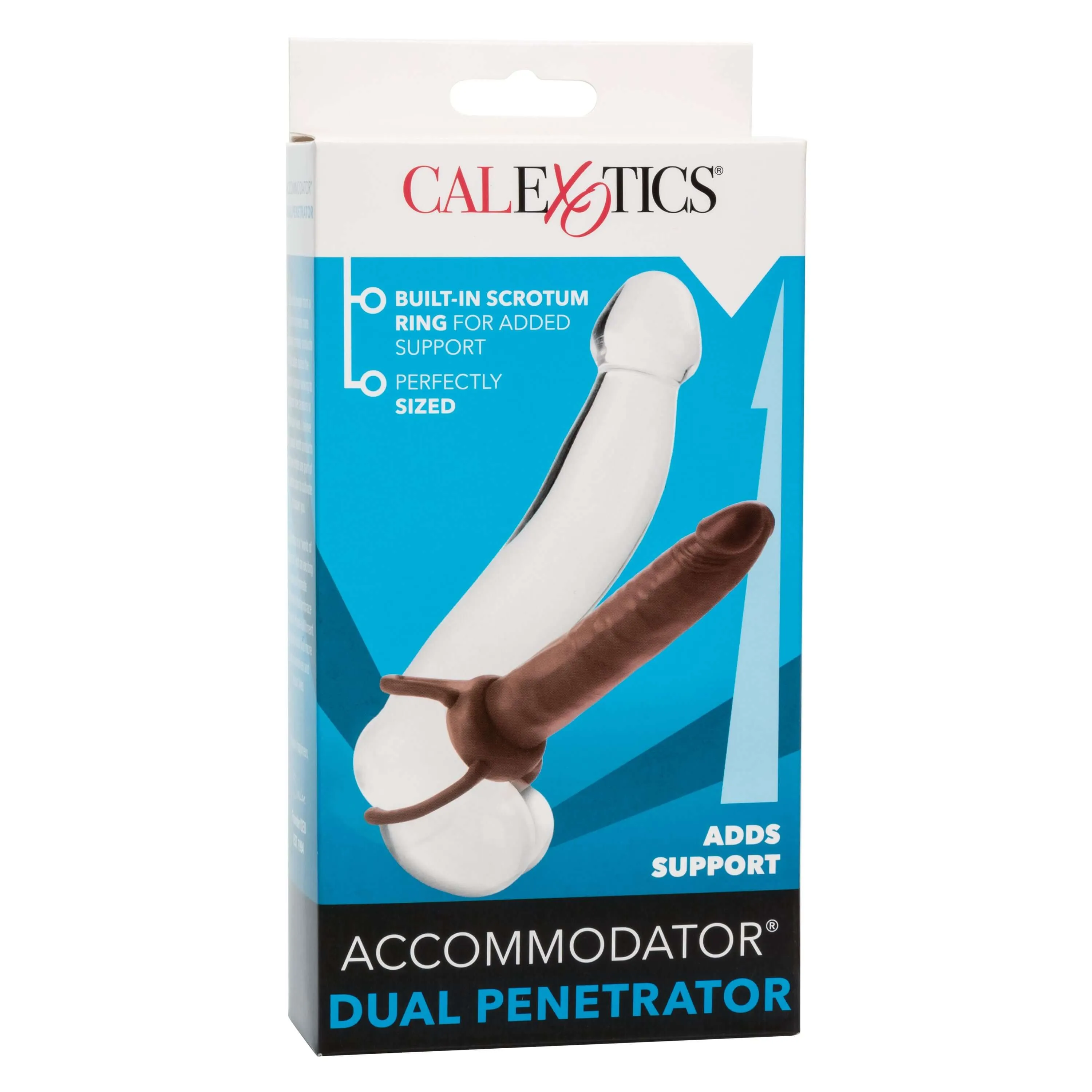 Accommodator Dual Penetrator - Brown - California Exotic Novelties