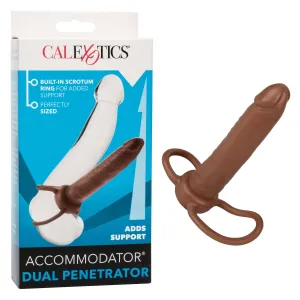 Accommodator Dual Penetrator - Brown - California Exotic Novelties