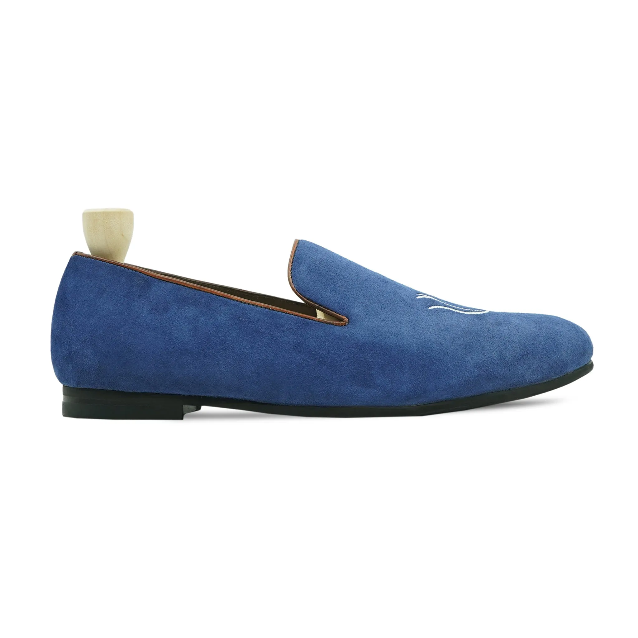 Alaska - Men's Blue Kid Suede Loafer