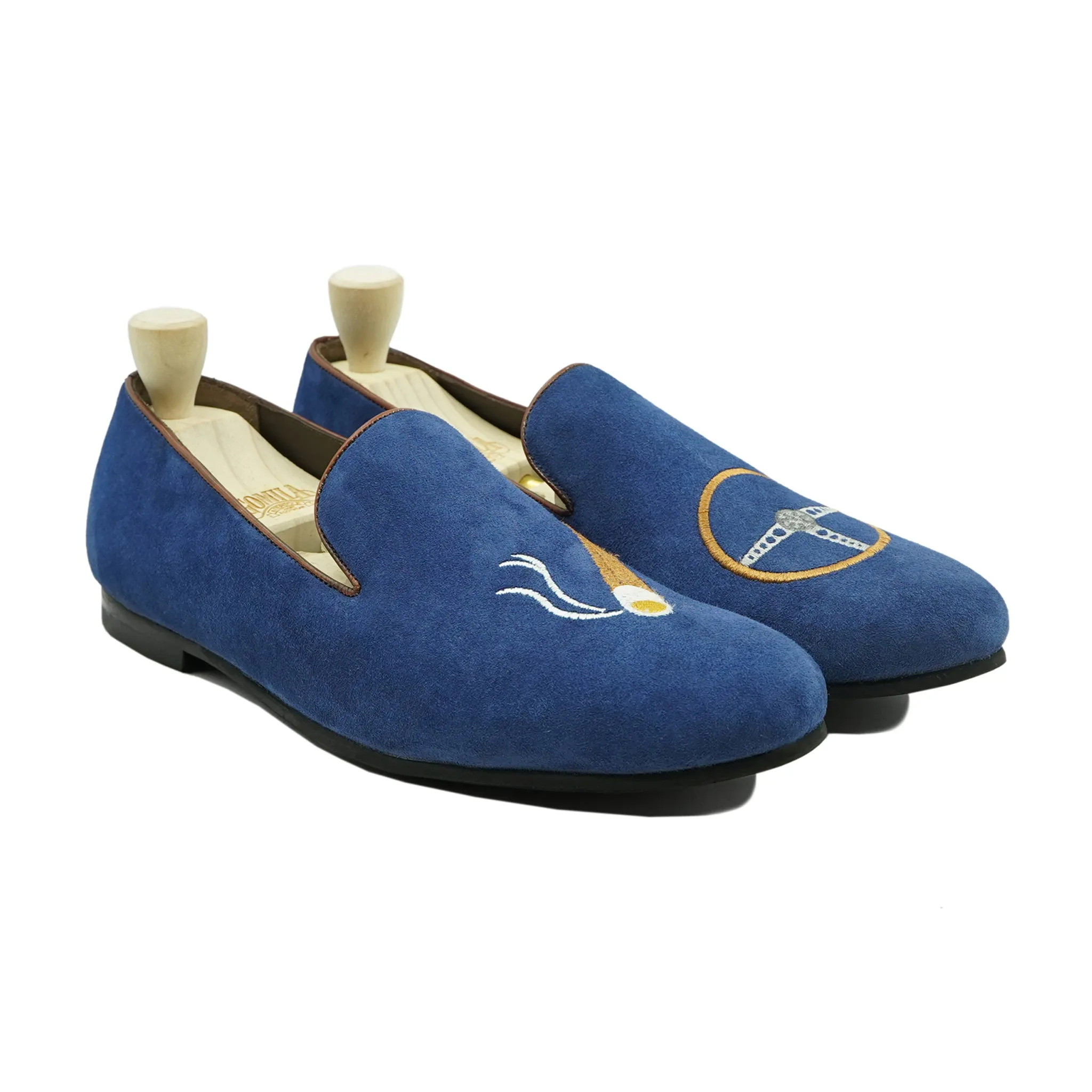 Alaska - Men's Blue Kid Suede Loafer