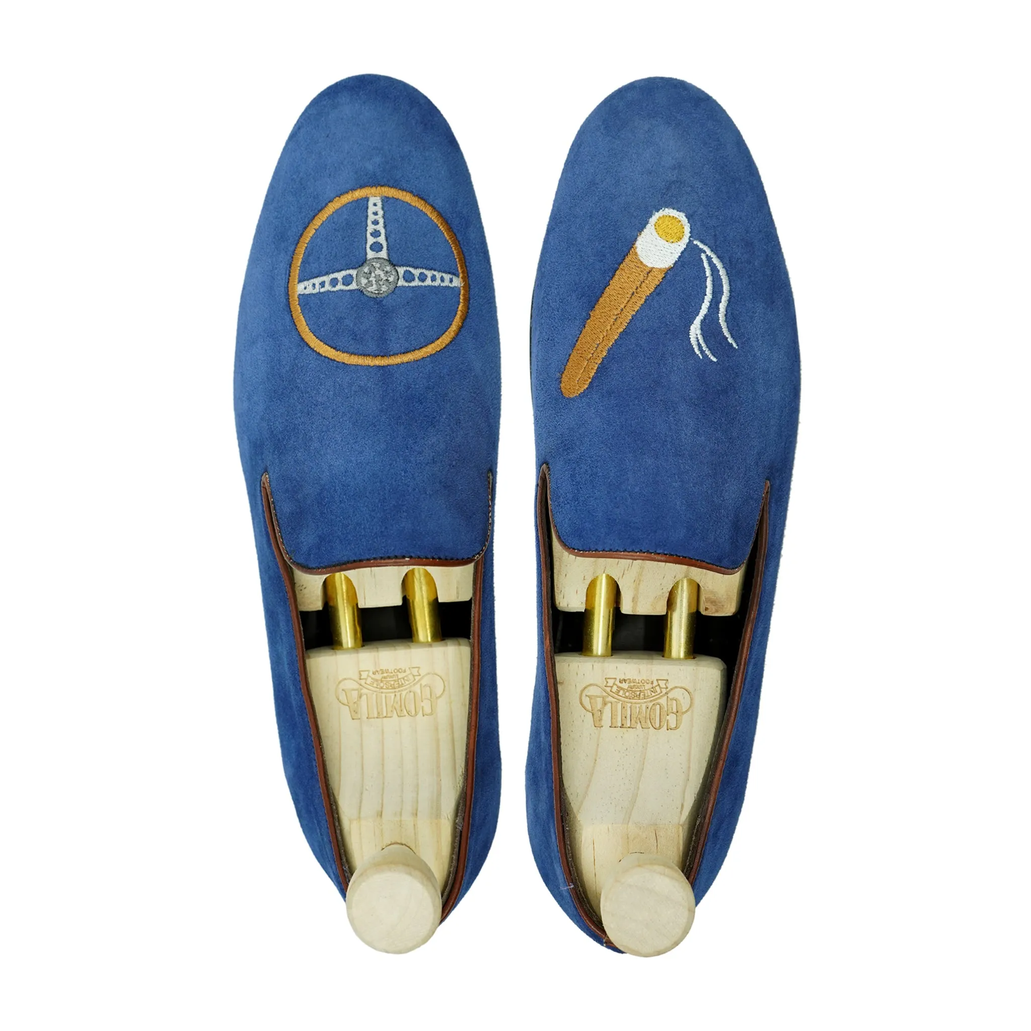 Alaska - Men's Blue Kid Suede Loafer