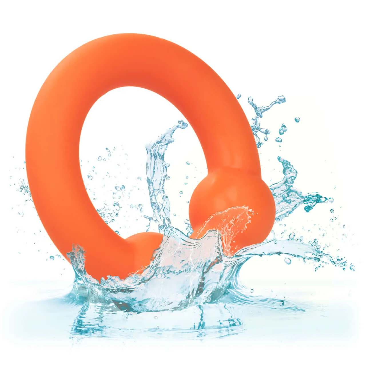 Alpha Liquid Silicone Dual Ball Ring Orange