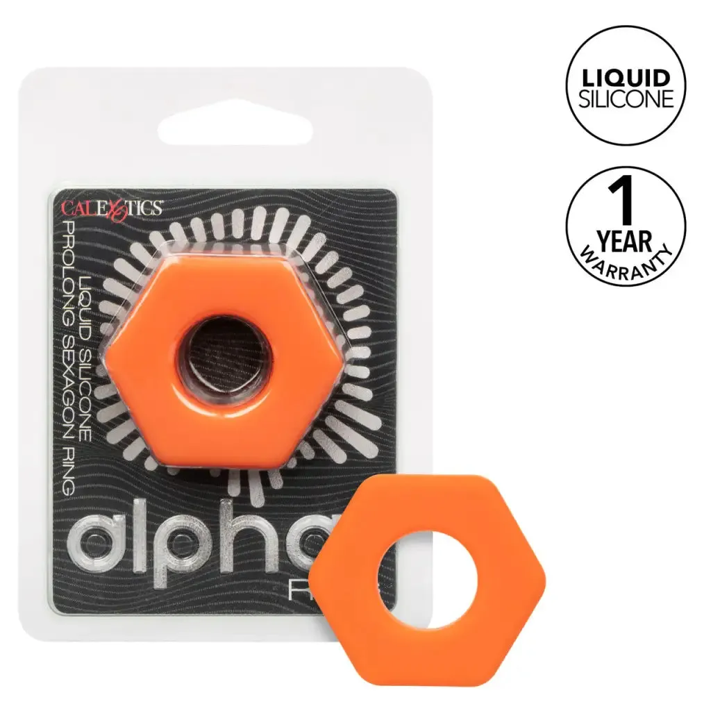 Alpha Liquid Silicone Prolong Sexagon Ring