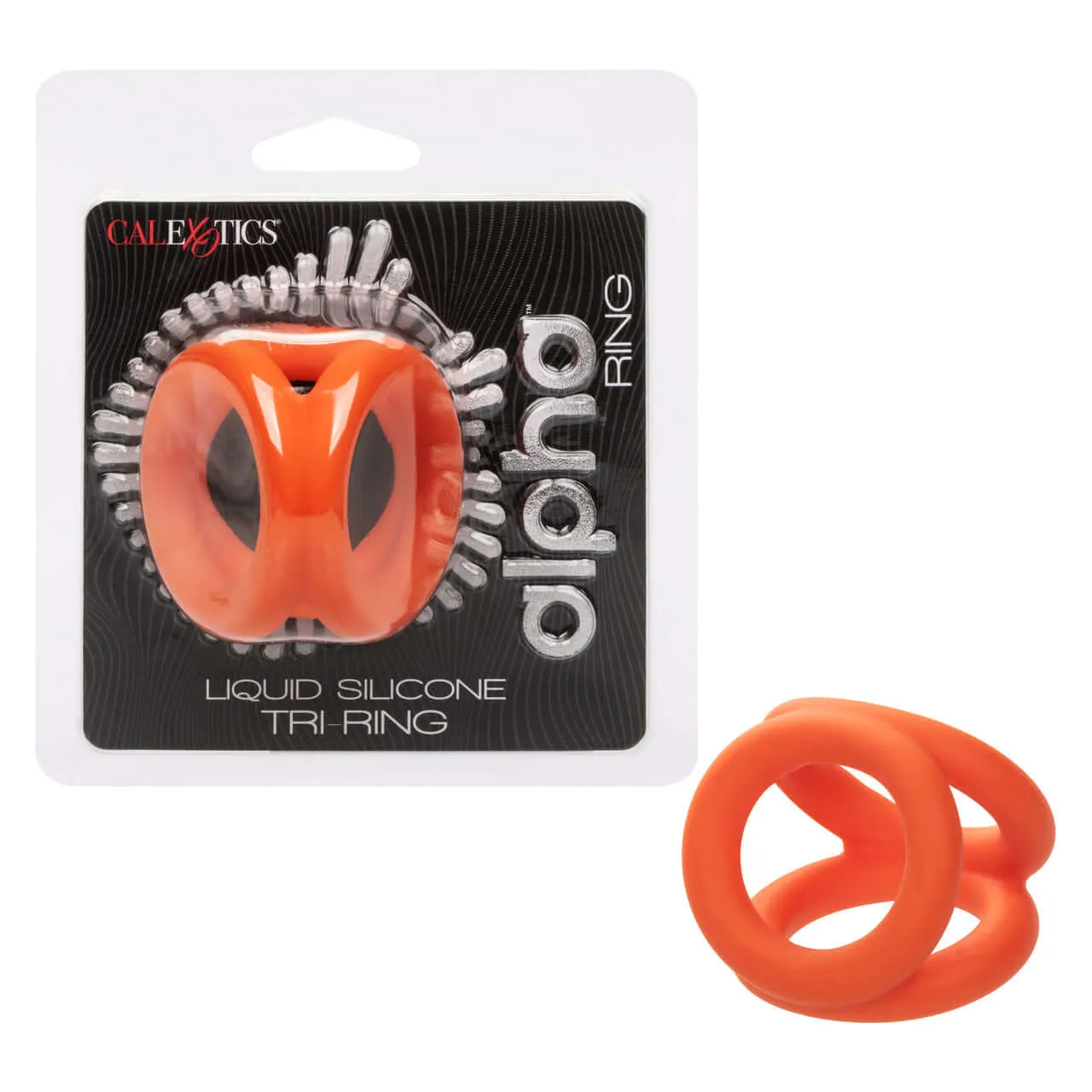 Alpha Liquid Silicone Tri Ring Orange