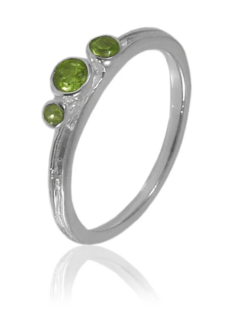 Amazon Three Stone Stacking Ring Peridot