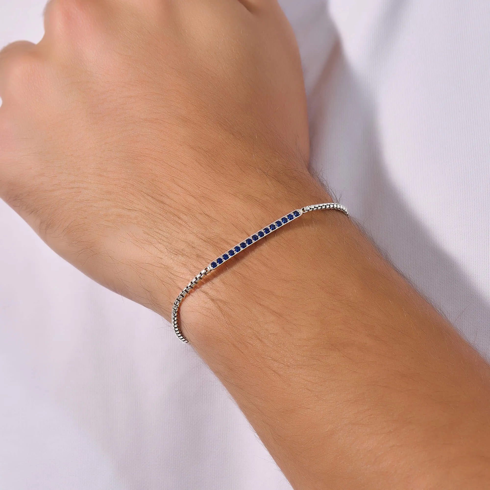 Bar Chain Bracelet in Silver