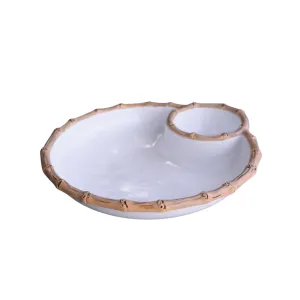 Beatriz Ball Melamine Bamboo Large Chip & Dip Bowl