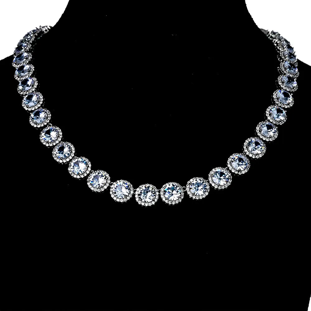 Brilliant Cut Diamond Royal Necklace Set