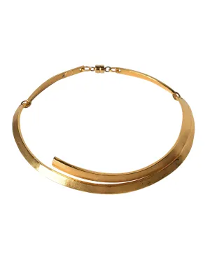 Cecile et Jeanne Vintage Modernist Golden Choker Necklace