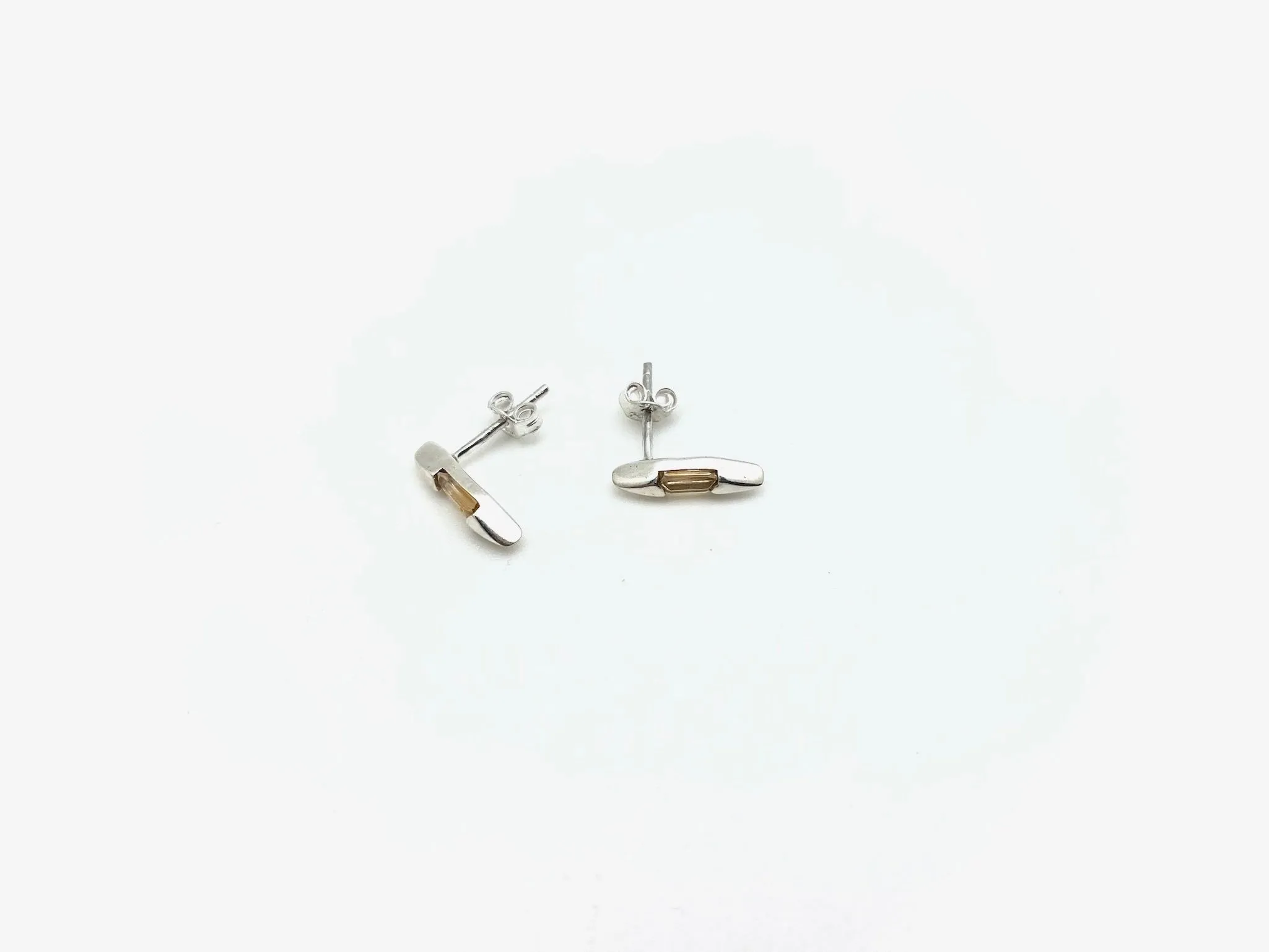 Citrine Harvest Moon Studs