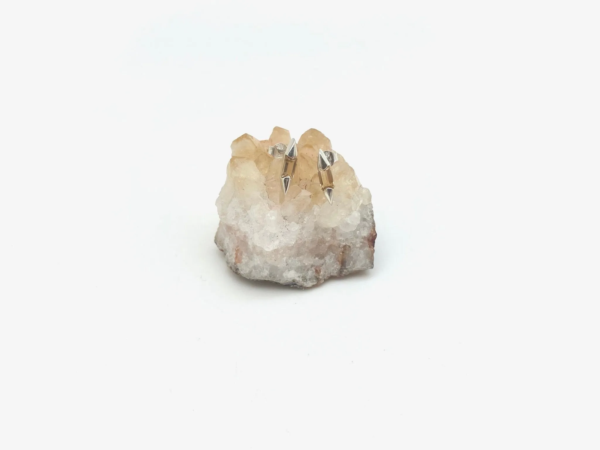 Citrine Harvest Moon Studs