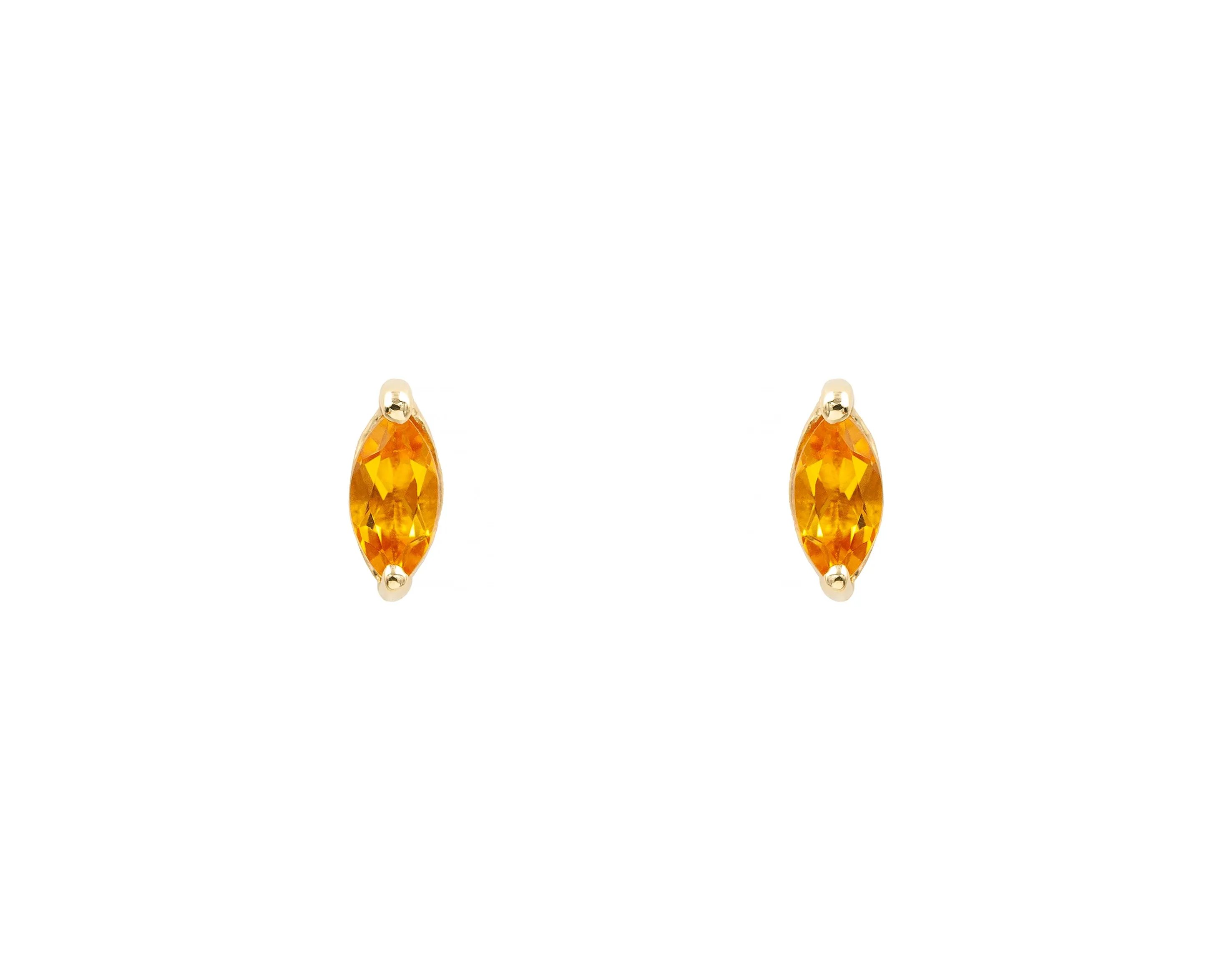 Citrine Marquise Studs