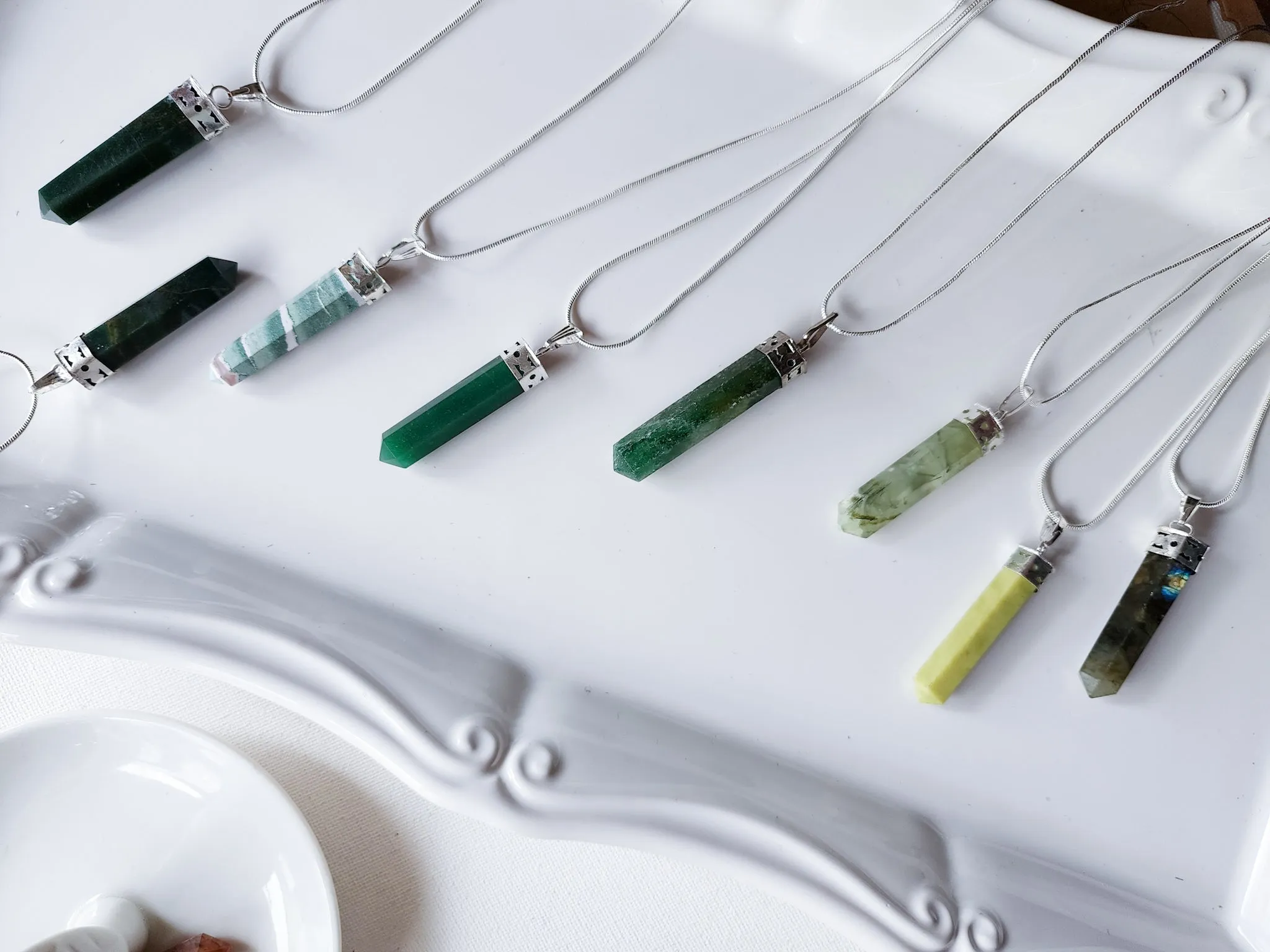 Crystal Pencil Point Necklace || Window Cut Cap