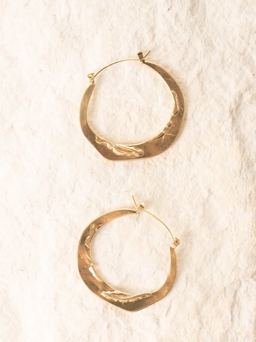 Curved Hoop Embrace Earrings