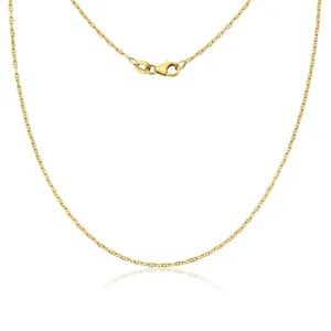 Dainty Mariner Curb Chain Necklace in 14K Gold