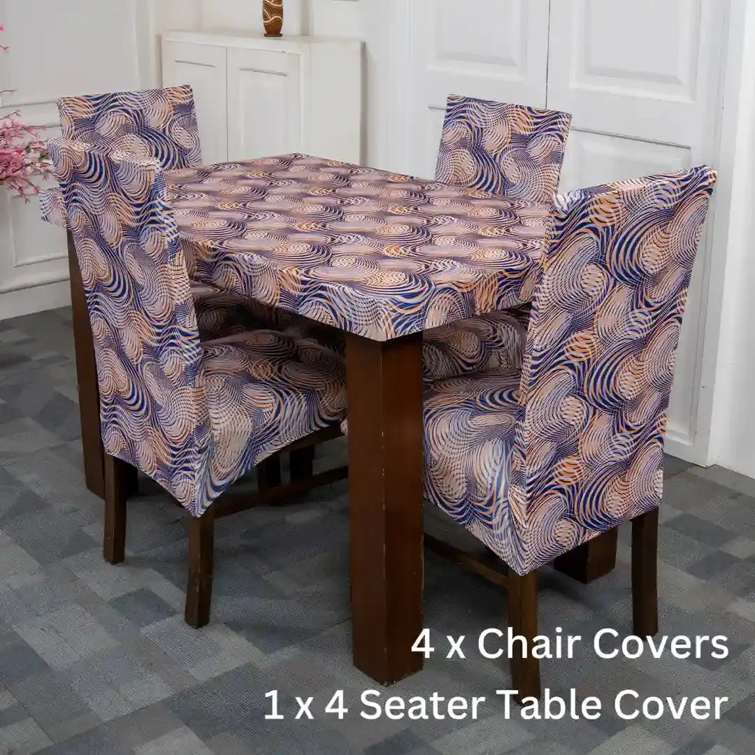 DivineTrendz Exclusive -  Eclipse Ring Elastic Chair & Table Cover