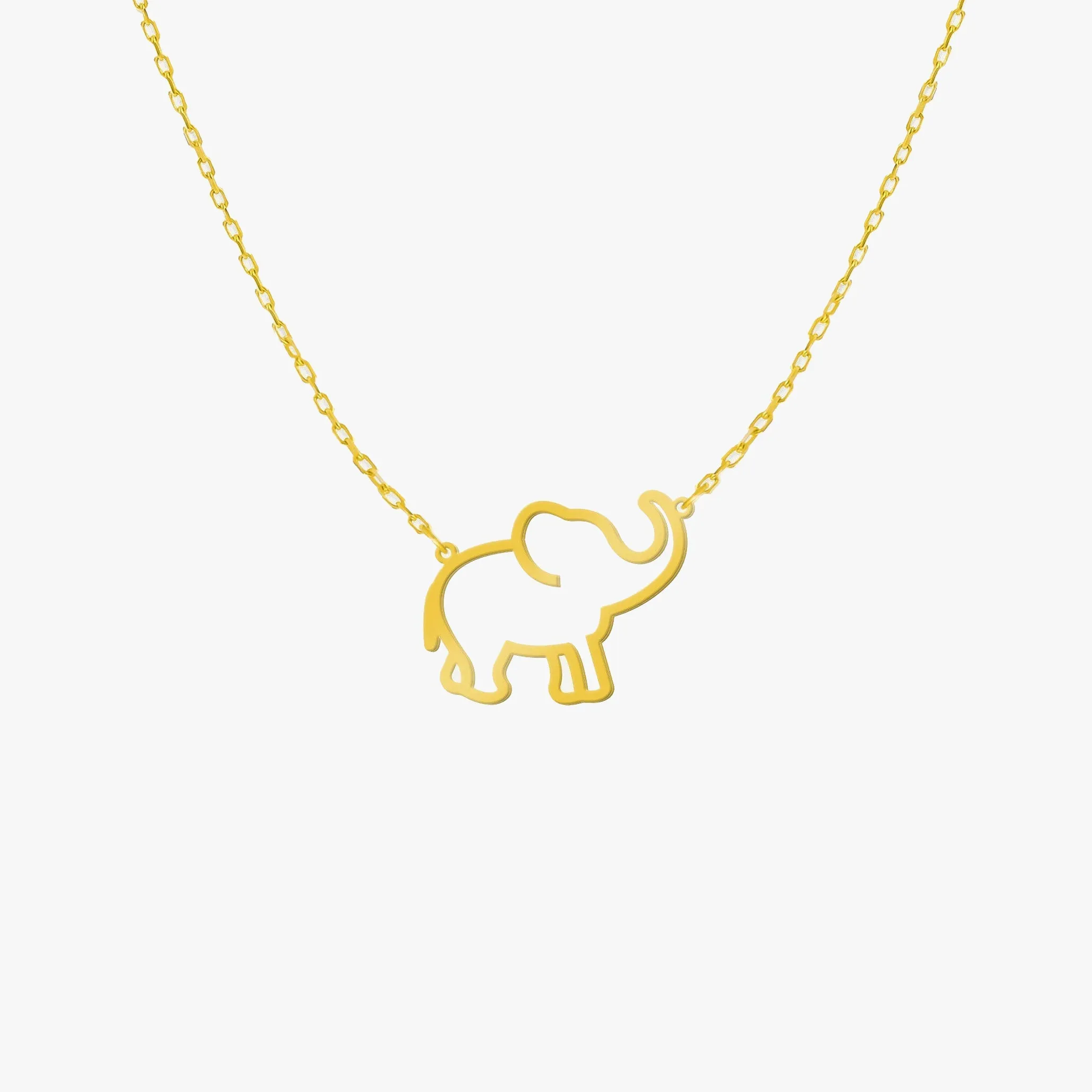 Elephant Necklace | 14K Solid Gold