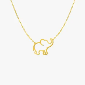 Elephant Necklace | 14K Solid Gold