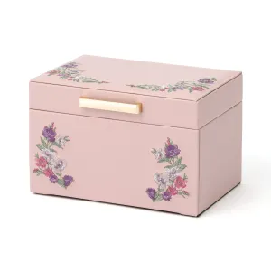 Embroidery Flower Jewelry Box Small Pink