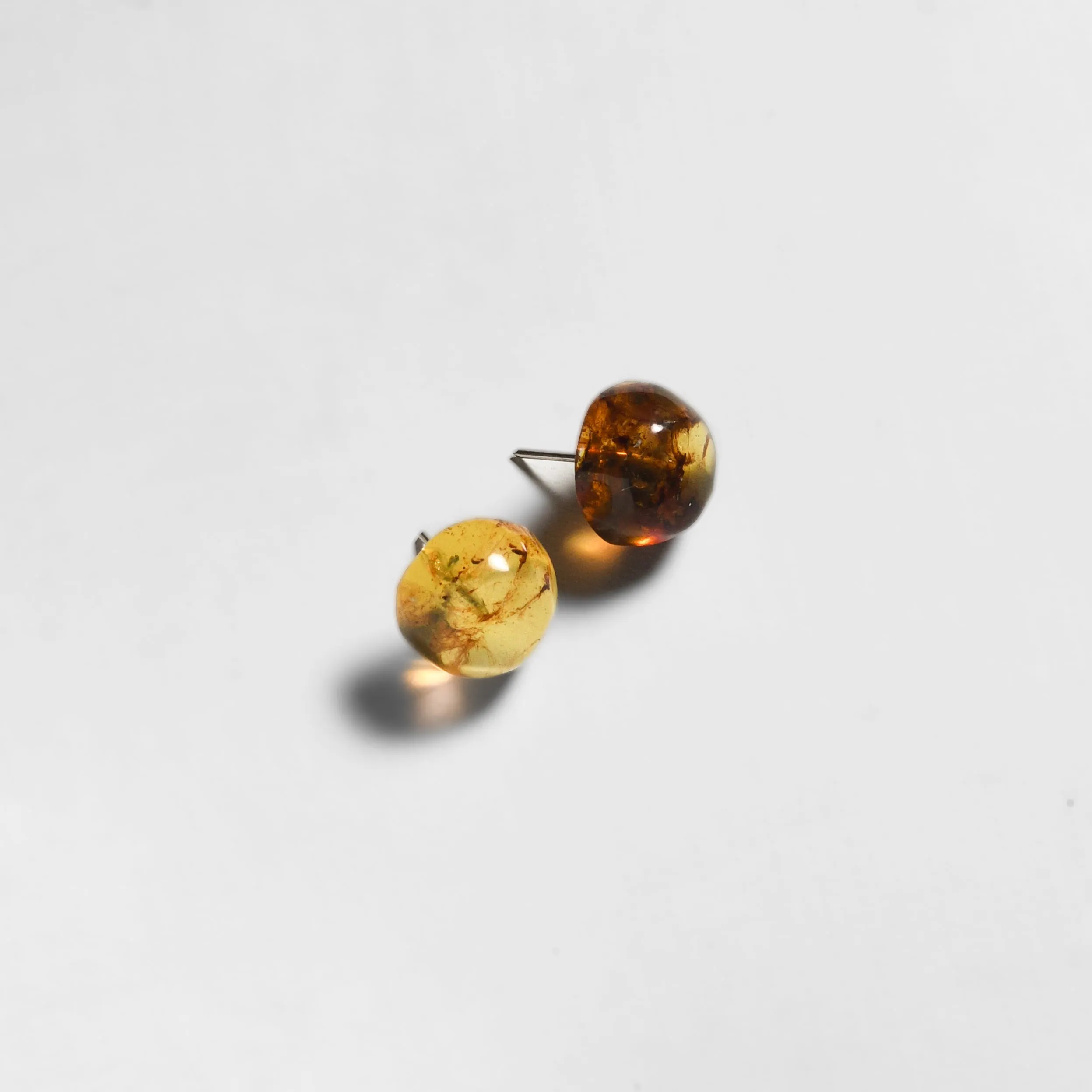 Erika Amber Stud Round Earrings - Mexico