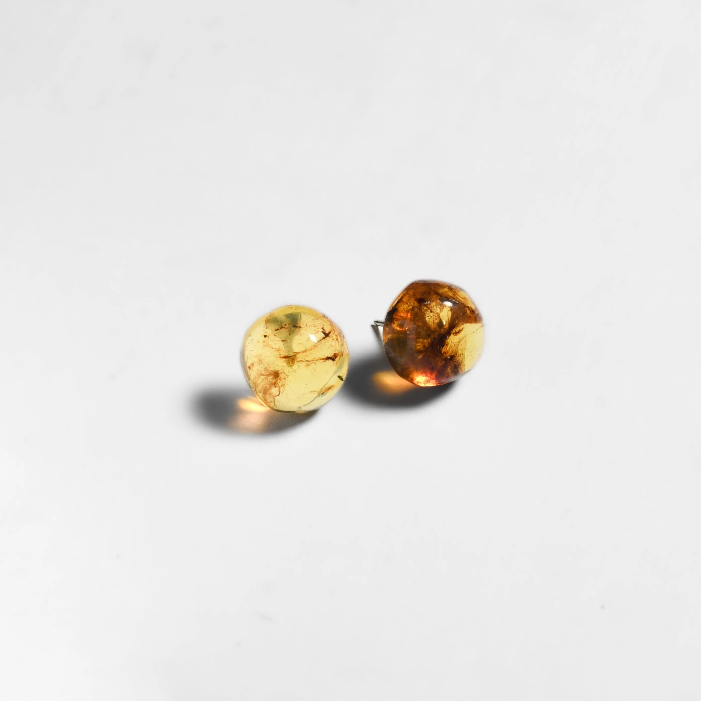 Erika Amber Stud Round Earrings - Mexico