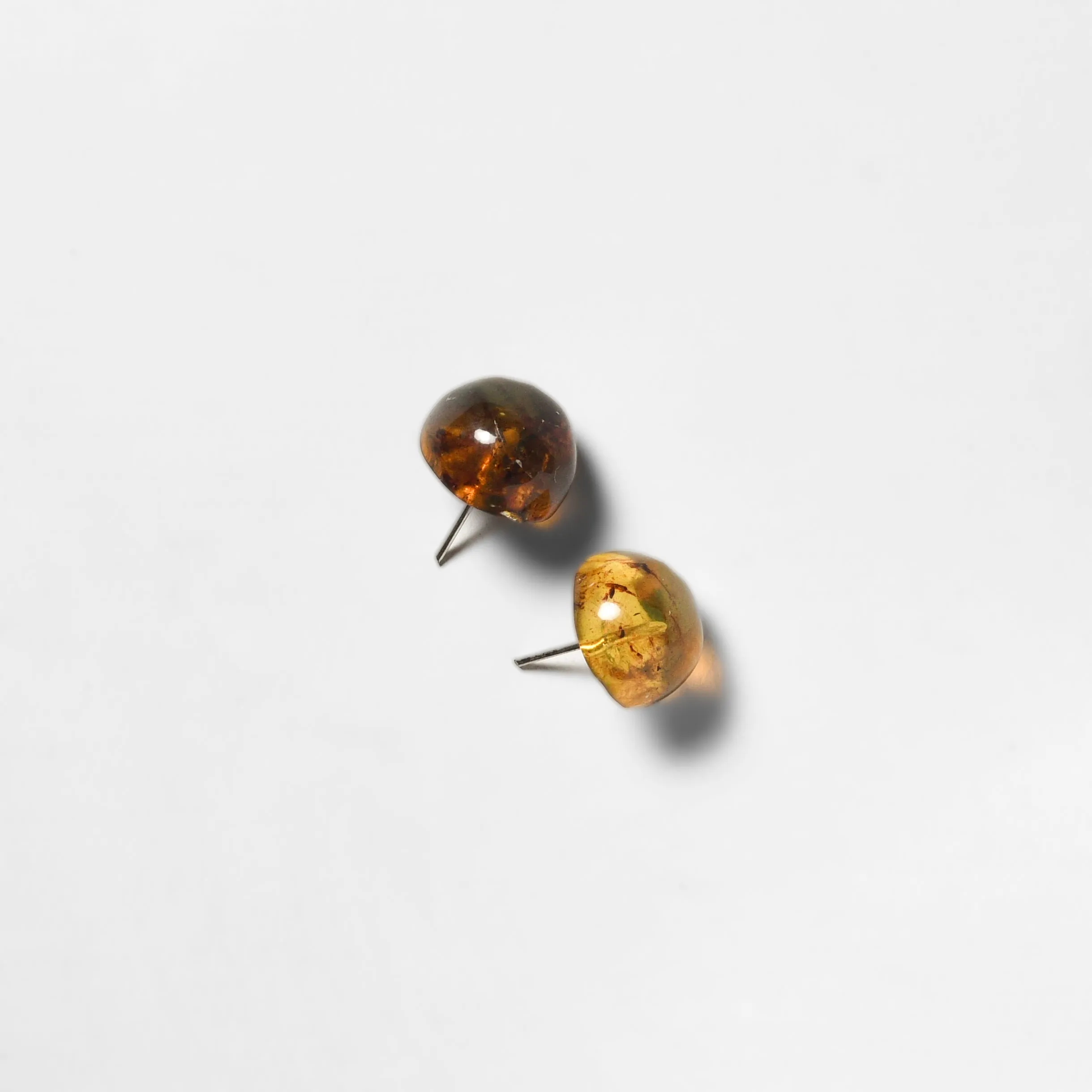 Erika Amber Stud Round Earrings - Mexico