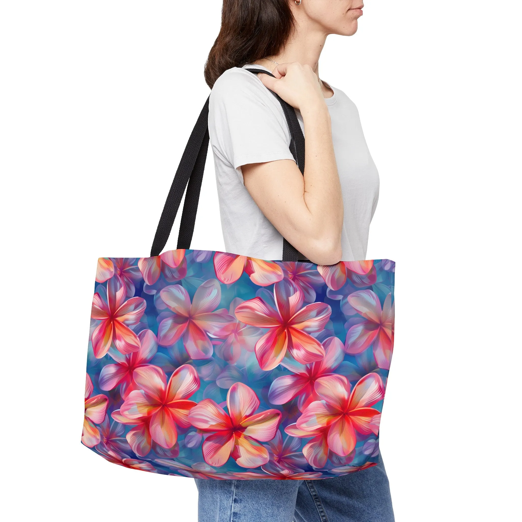 Exotic Plumeria Tote Bag (24" x 13" x 2")