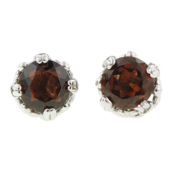 Fancy Basket Gemstone Stud Earring 18k- Heirloom by Doyle & Doyle