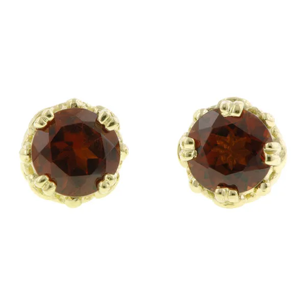 Fancy Basket Gemstone Stud Earring 18k- Heirloom by Doyle & Doyle