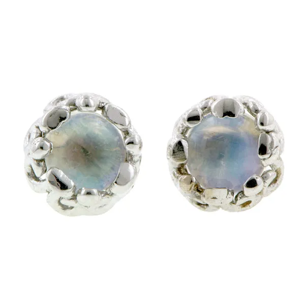 Fancy Basket Gemstone Stud Earring 18k- Heirloom by Doyle & Doyle