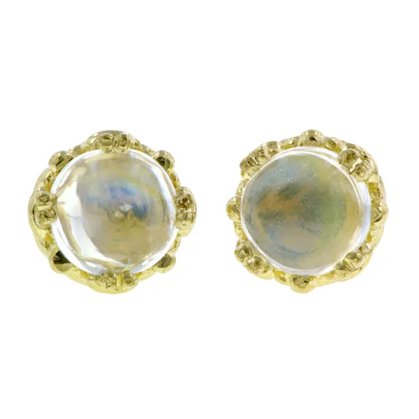 Fancy Basket Gemstone Stud Earring 18k- Heirloom by Doyle & Doyle