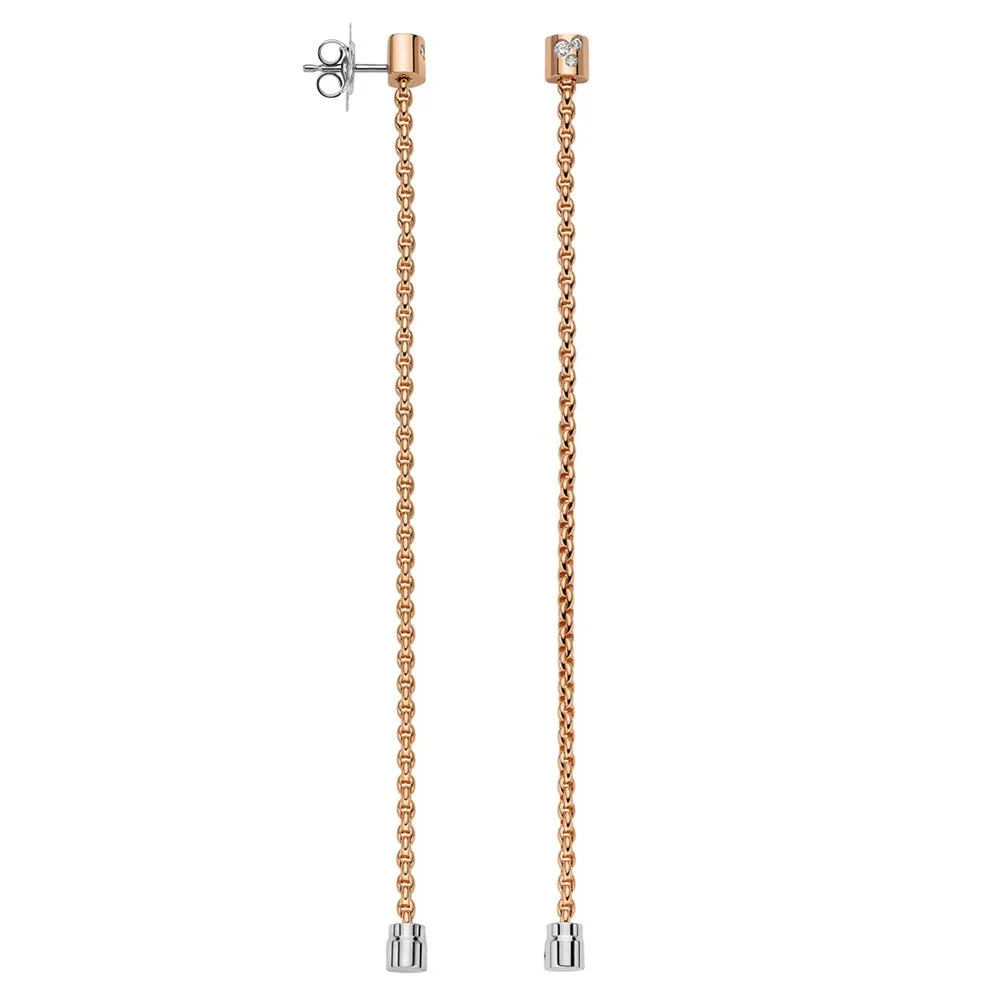 FP Aria 18ct Rose Gold .9ct Diamond Interchangable Earrings