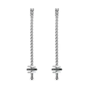 FP Eka 18ct White Gold .32ct Black Diamond Drop Earrings