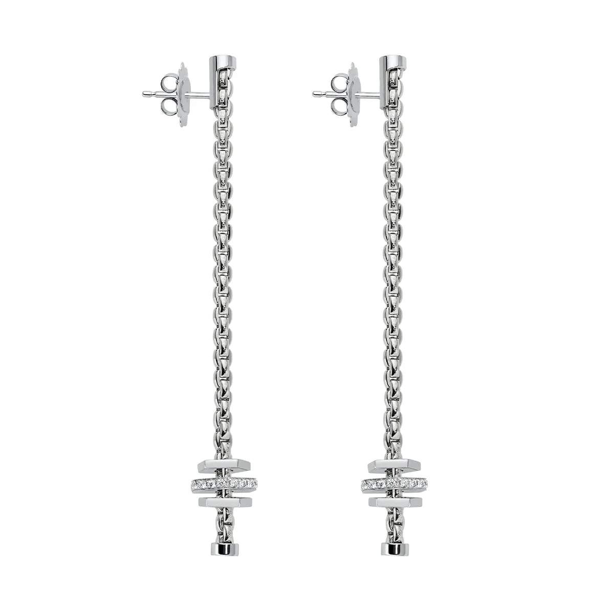 FP Eka 18ct White Gold .3ct Diamond Drop Earrings