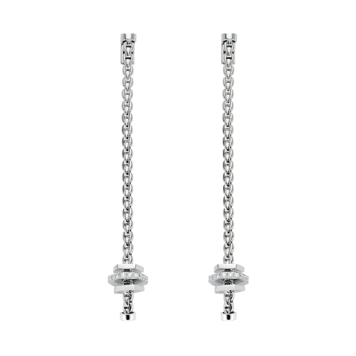 FP Eka 18ct White Gold .3ct Diamond Drop Earrings